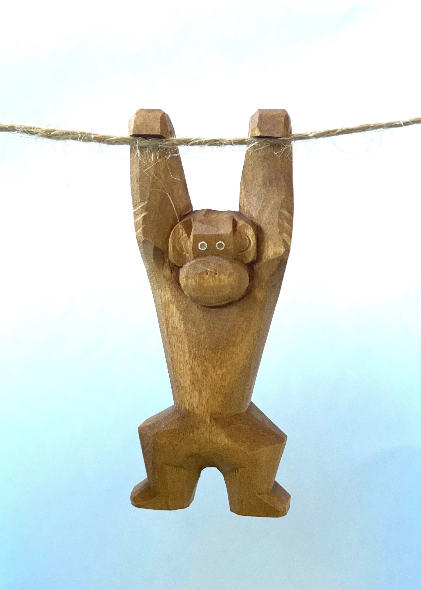 Hand Carved Wooden Gorilla Figurine for Creative Play - ToylandEU