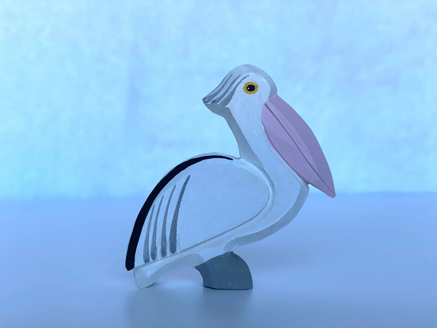 Hand Carved Wooden Pelican Figurines Set Of 3 Detailed - ToylandEU