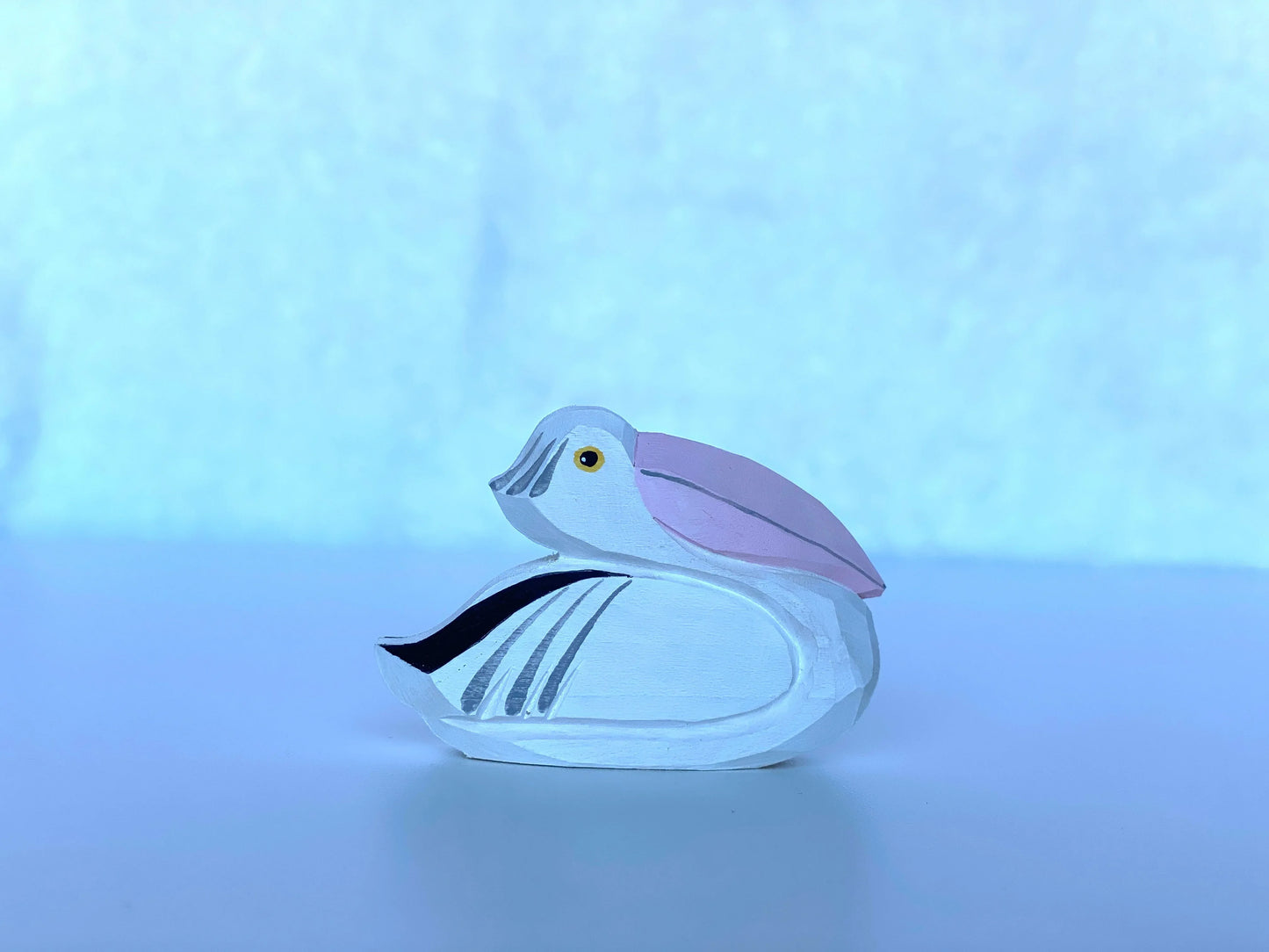 Hand Carved Wooden Pelican Figurines Set Of 3 Detailed - ToylandEU