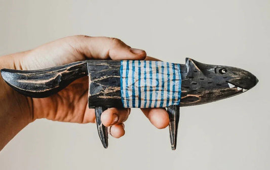 Hand Carved Wooden Wolf Toy For Creative Imaginative Play - ToylandEU