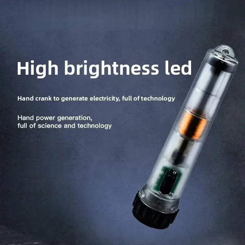 Hand Crank Flashlight Self Generating Emergency Power - ToylandEU