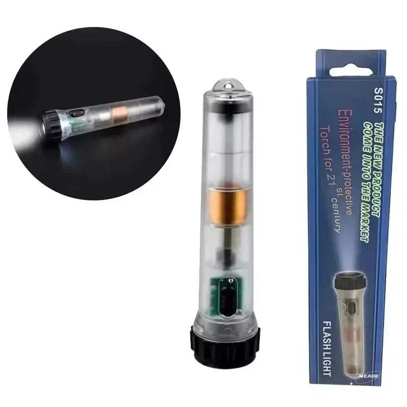 Hand Crank Flashlight Self Generating Power For Emergency Use - ToylandEU
