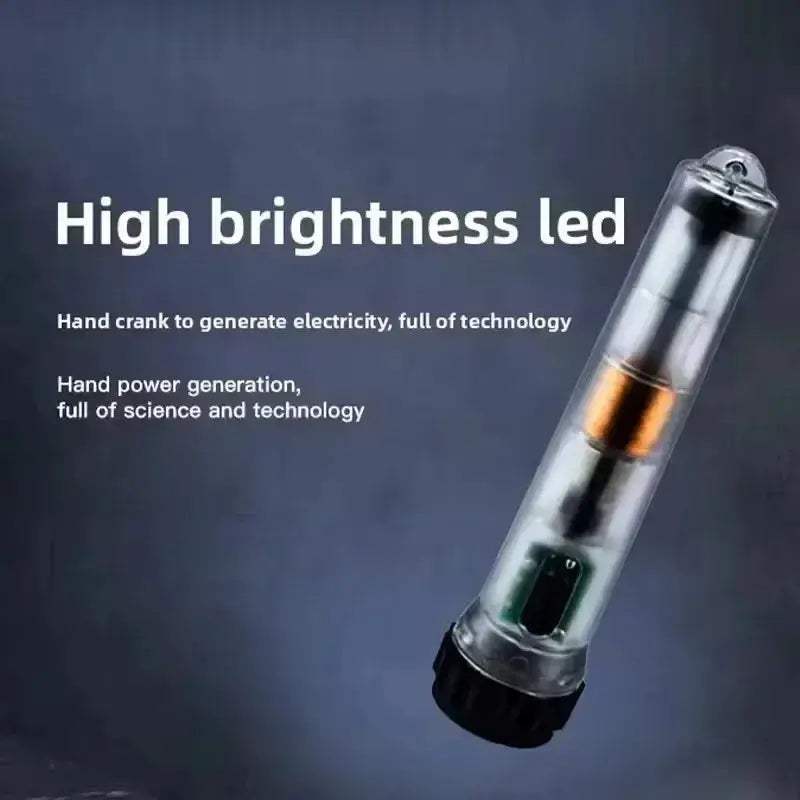 Hand Crank Flashlight Self Generating Power For Emergency Use - ToylandEU