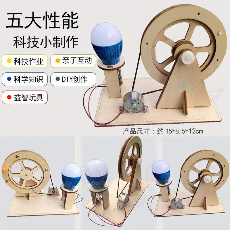 Hand Crank Generator DIY STEM Toy For Experiments Random Color - ToylandEU