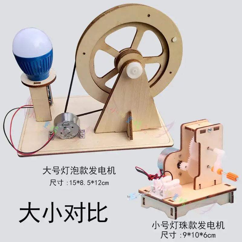 Hand Crank Generator DIY STEM Toy For Experiments Random Color - ToylandEU