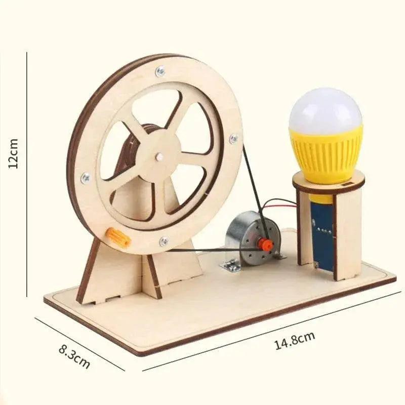  Wooden Hand Generator Kids Science Toy Funny STEM Technology Gadget Physics Kit Educational Toys for Children Learning Toy -  ToylandEU™