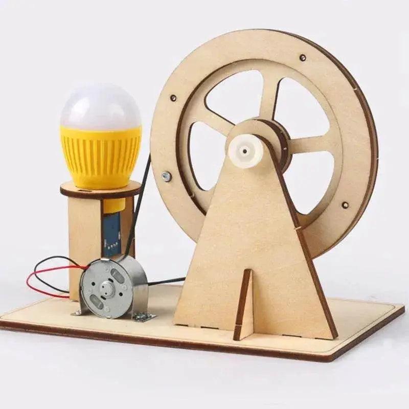  Wooden Hand Generator Kids Science Toy Funny STEM Technology Gadget Physics Kit Educational Toys for Children Learning Toy -  ToylandEU™