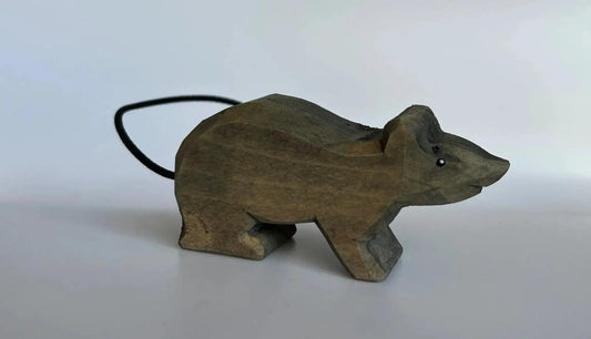  Hand Painted Wooden Rat Figurine Handcrafted -  ToylandEU™