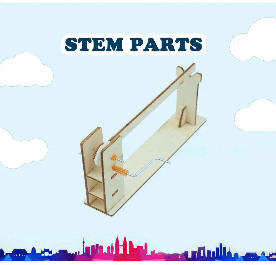  Hand Wooden Parking Barrier Gate Kids DIY Science Experiments Toy Set Assembled Educational Gift -  ToylandEU™