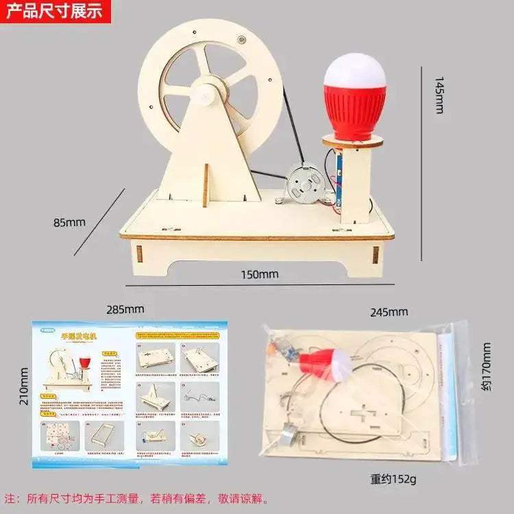Hand-cranked Generator Student Science and Technology Children's Handmade Diy Material Random Color - ToylandEU