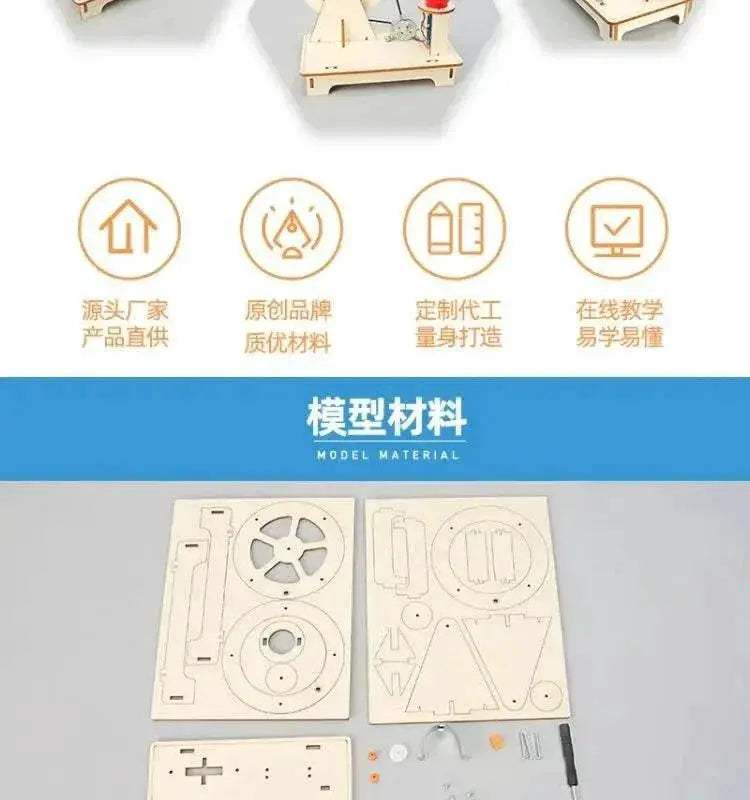 Hand-cranked Generator Student Science and Technology Children's Handmade Diy Material Random Color - ToylandEU