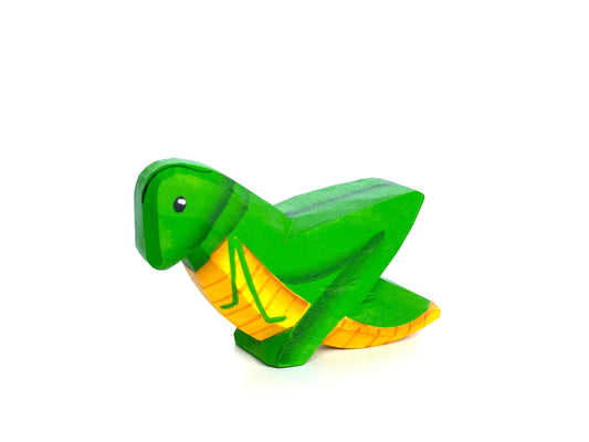 Handcarved Wooden Grasshopper Toy for Tactile Learning Fun - ToylandEU