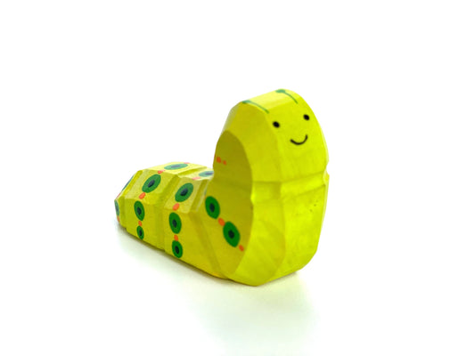 Handcrafted Hungry Caterpillar Wooden Toy With Bright Finish - ToylandEU