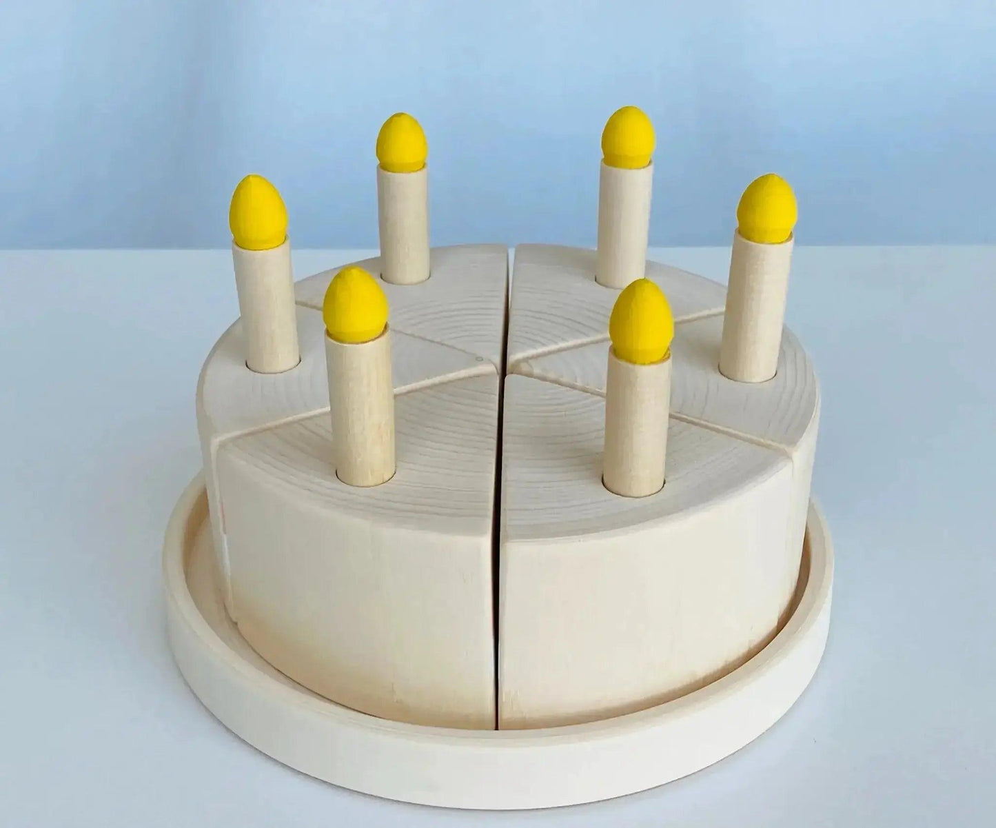 Handcrafted Wooden Birthday Cake Removable Candles -  ToylandEU™