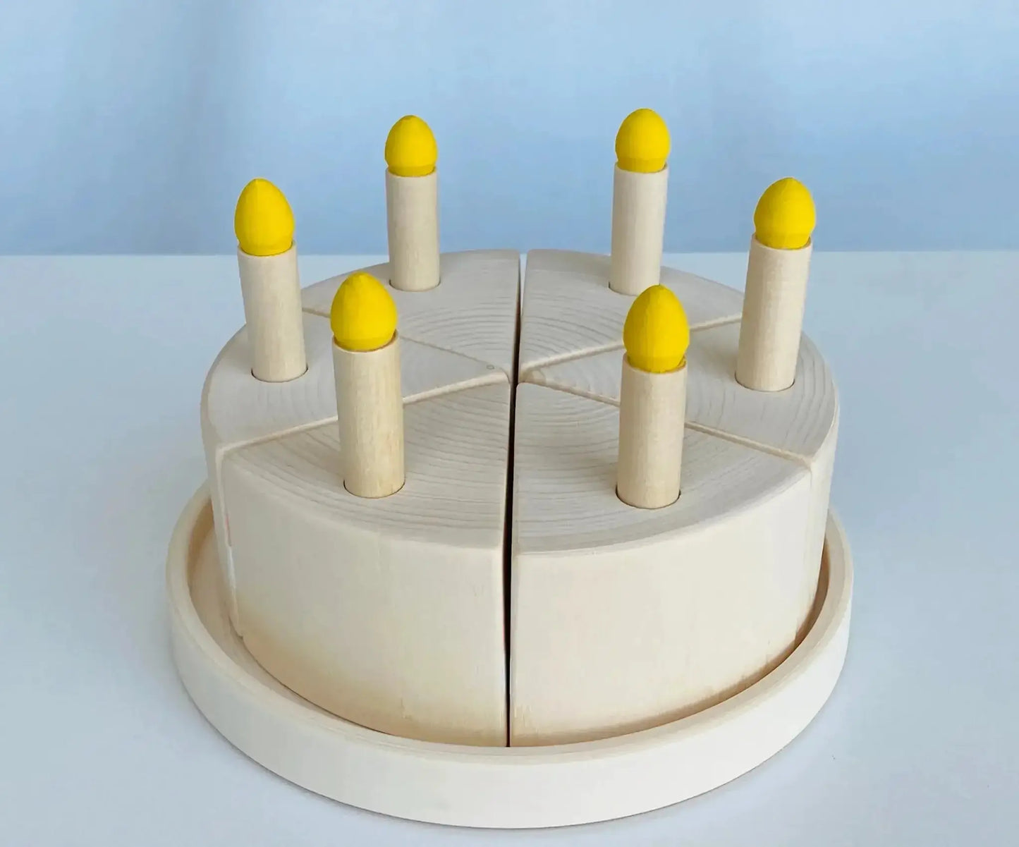  Handcrafted Wooden Birthday Cake Removable Candles -  ToylandEU™