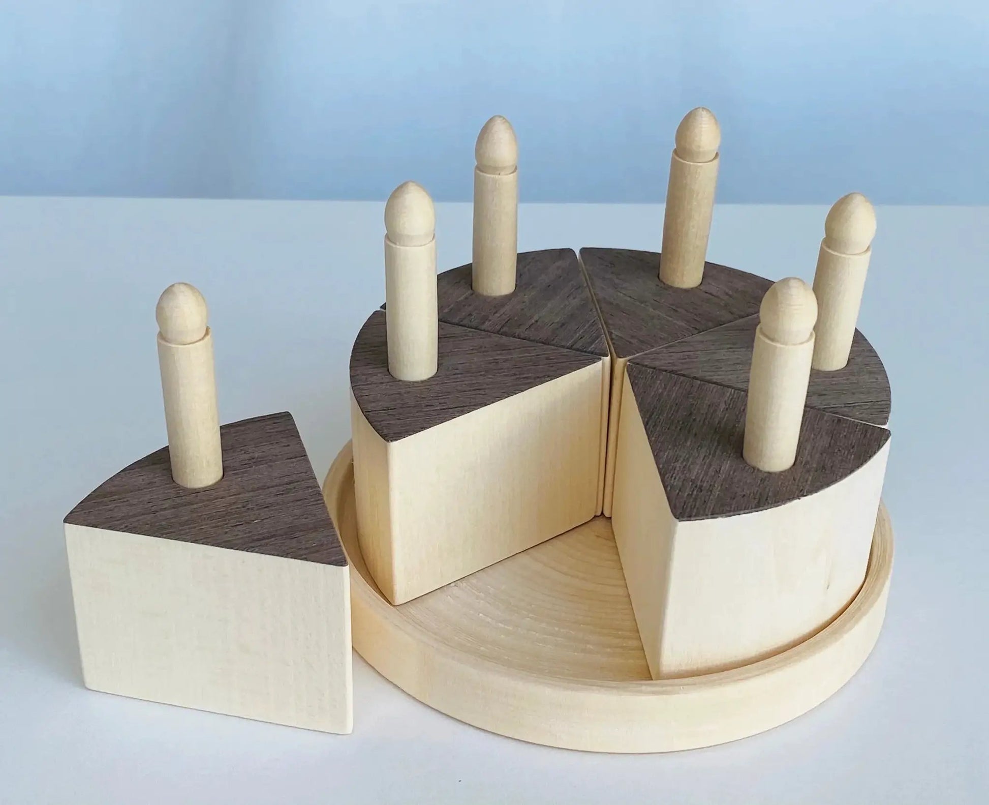 Handcrafted Wooden Birthday Cake With Removable Candles - ToylandEU