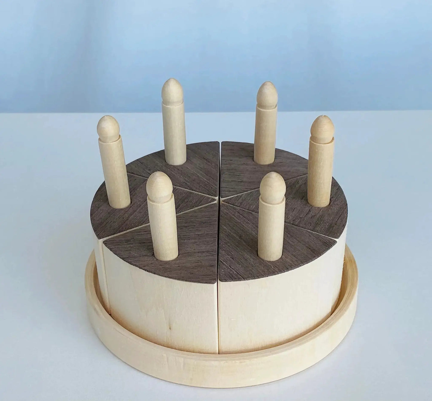 Handcrafted Wooden Birthday Cake With Removable Candles - ToylandEU