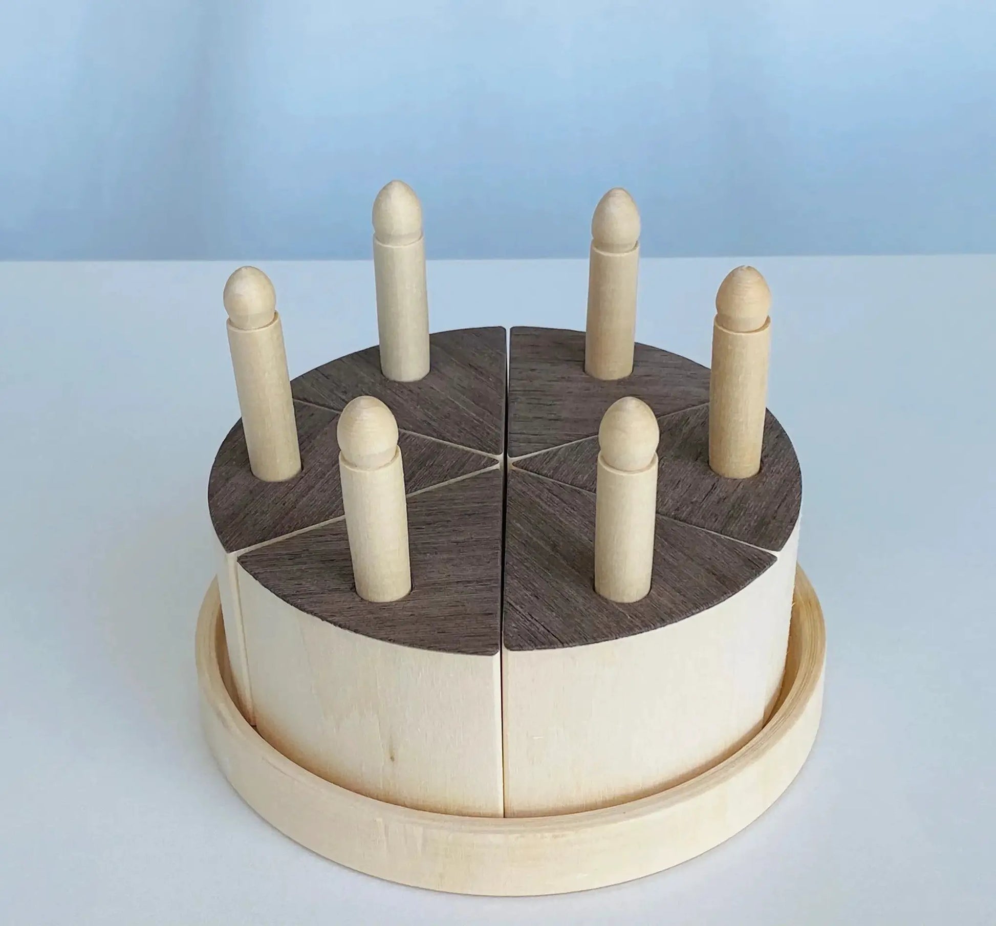 Handcrafted Wooden Birthday Cake With Removable Candles - ToylandEU