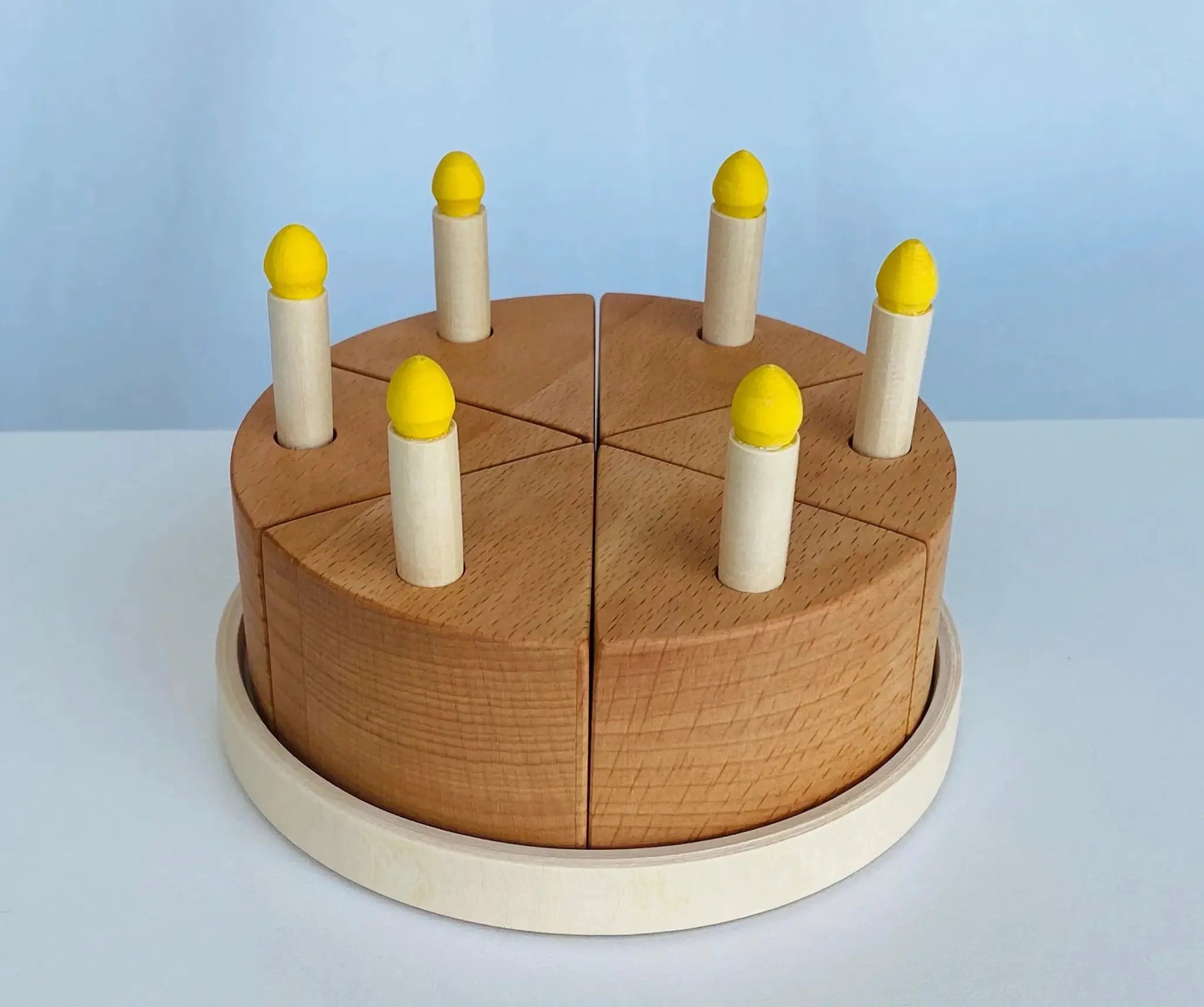 Handcrafted Wooden Birthday Cake With Removable Candles - ToylandEU