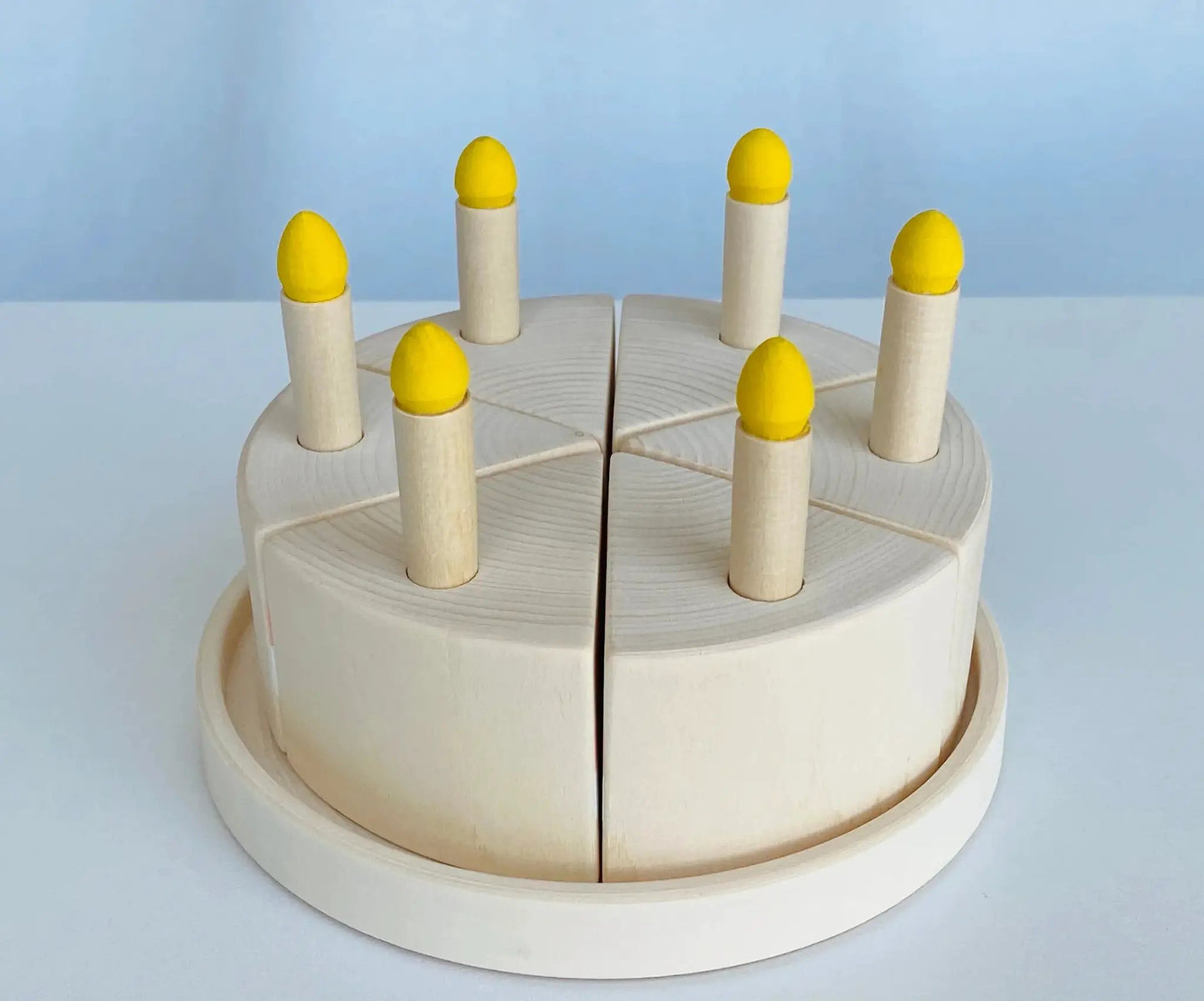 Handcrafted Wooden Birthday Cake With Removable Candles - ToylandEU