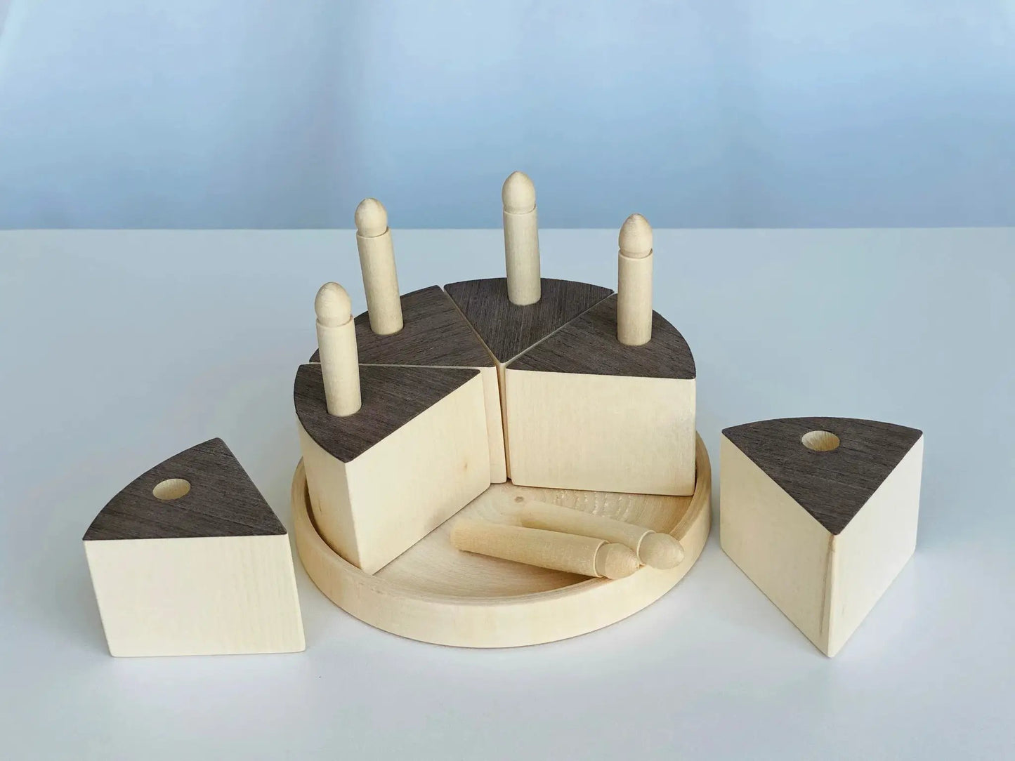 Handcrafted Wooden Birthday Cake With Removable Candles - ToylandEU