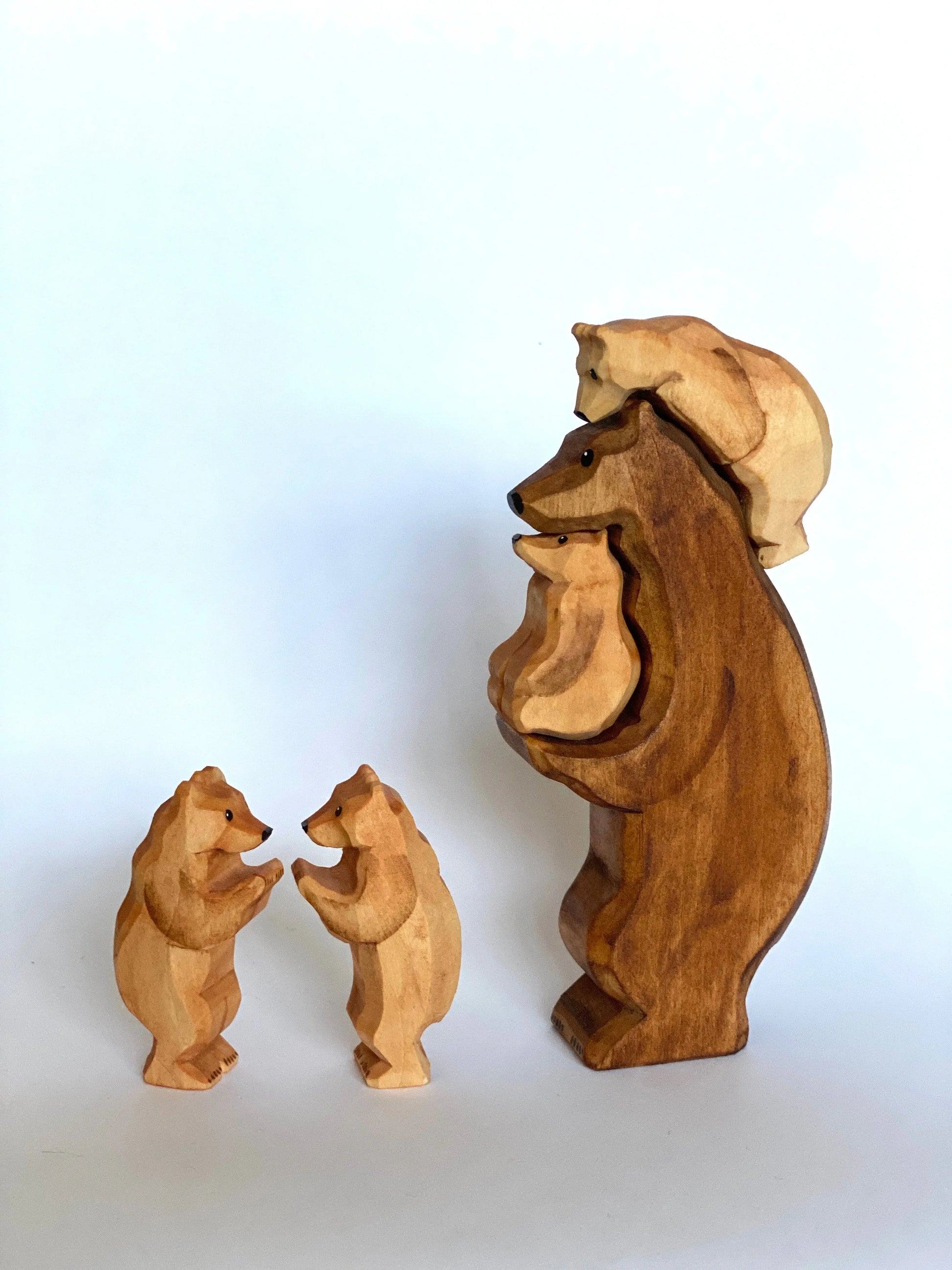 Handcrafted Wooden Cubs Figurines Set of 2 for Imaginative Play - ToylandEU