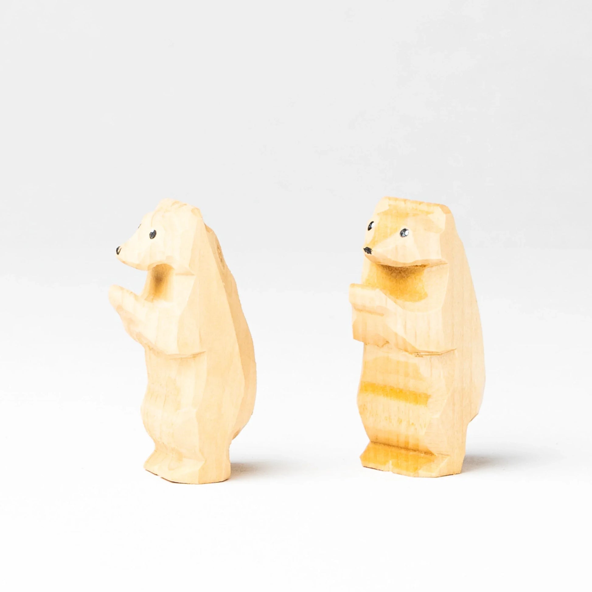 Handcrafted Wooden Cubs Figurines Set of 2 for Imaginative Play - ToylandEU