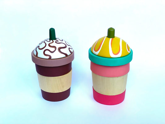 Handcrafted Wooden Cup Toy For Pyramid Stacking Pretend Play - ToylandEU