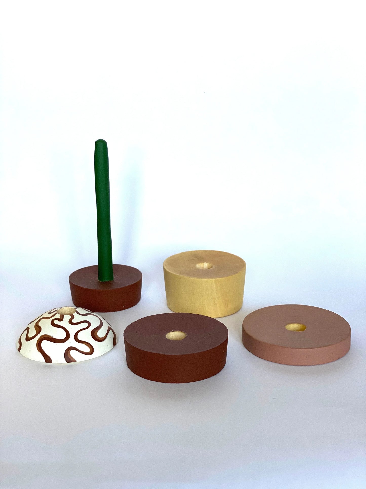 Handcrafted Wooden Cup Toy For Pyramid Stacking Pretend Play - ToylandEU