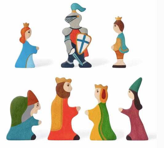 Handcrafted Wooden Fairy Tale Figurines Set of Seven - ToylandEU