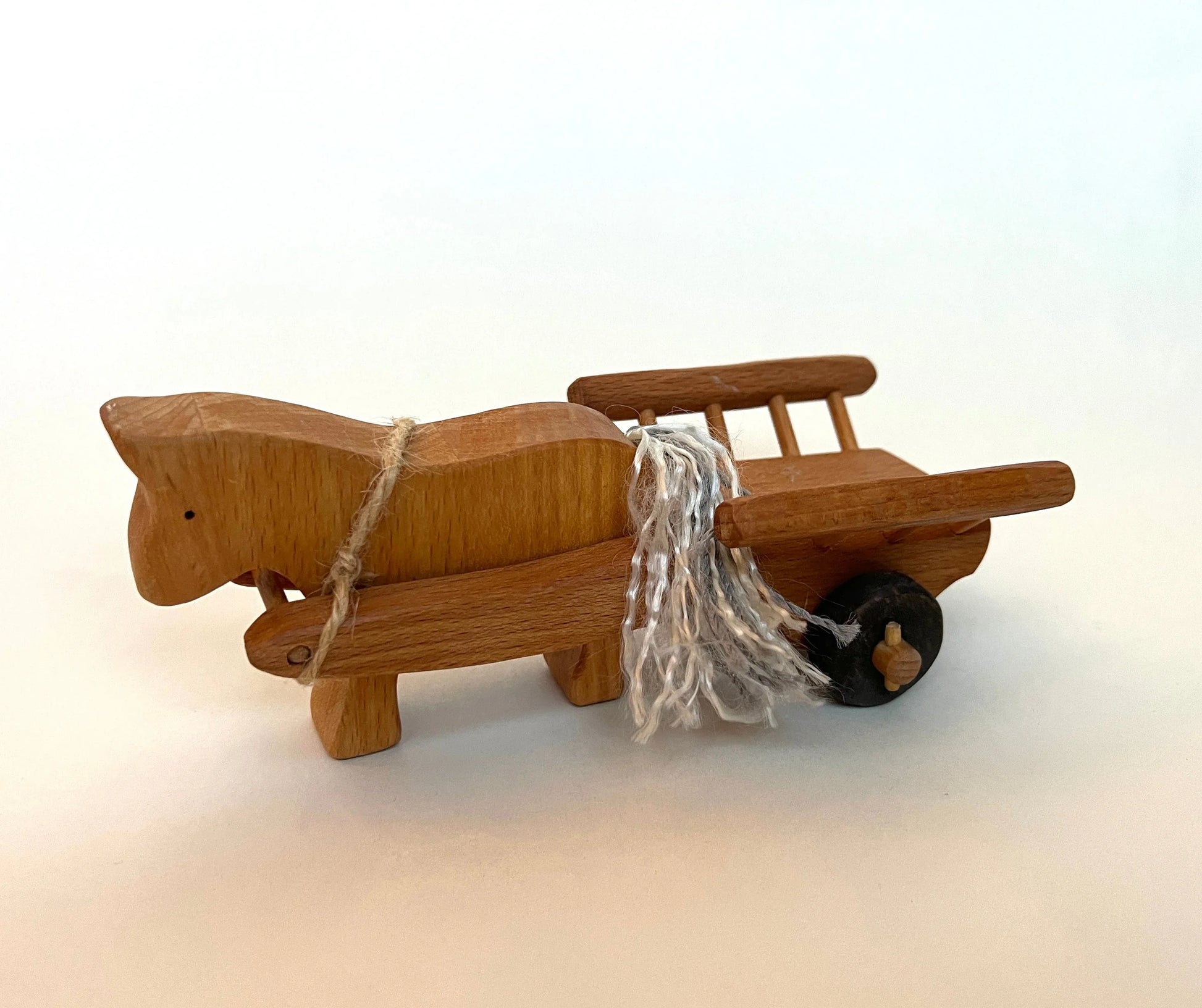 Handcrafted Wooden Horse Carriage Toy for Imaginative Play - ToylandEU