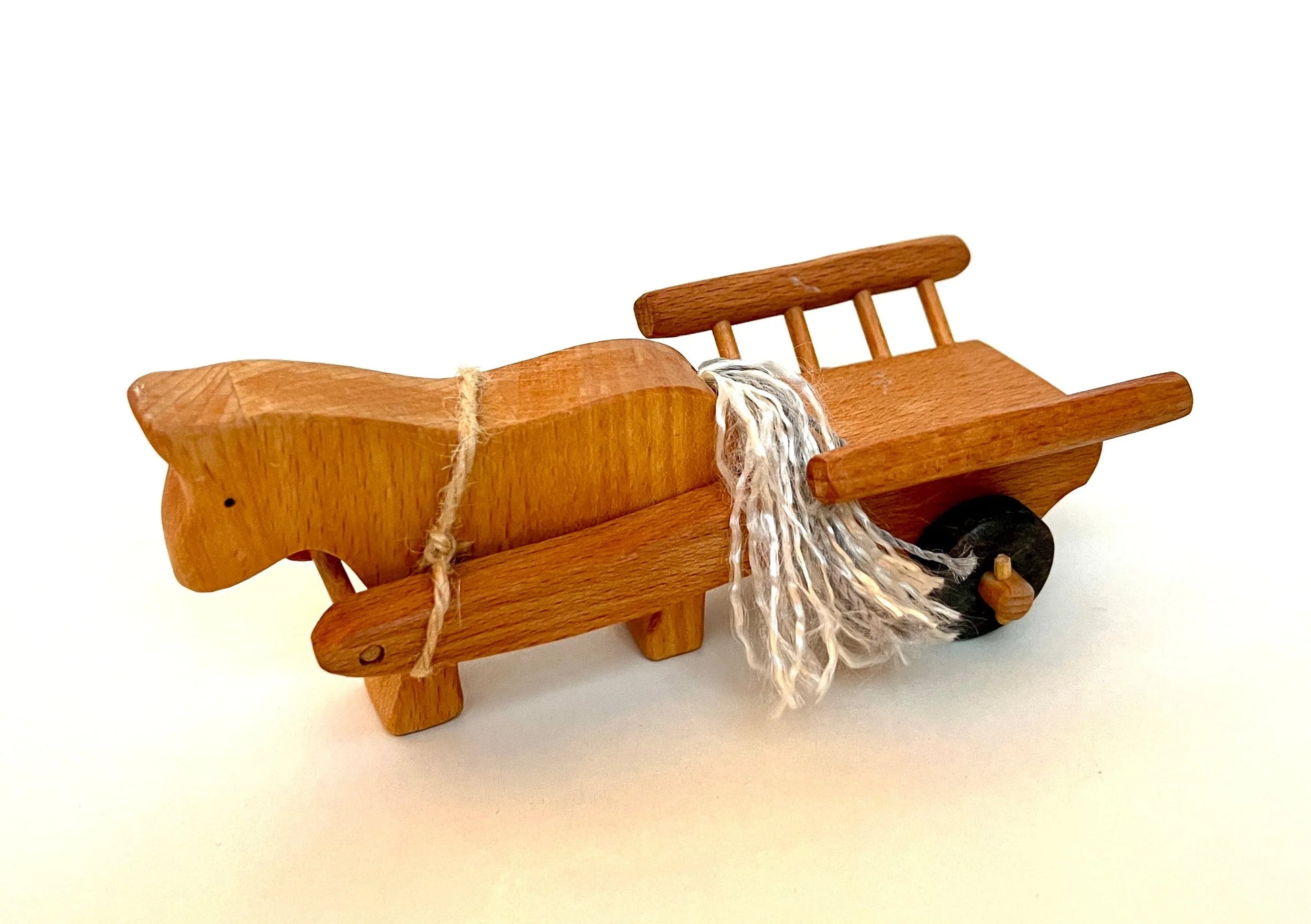 Handcrafted Wooden Horse Carriage Toy for Imaginative Play - ToylandEU