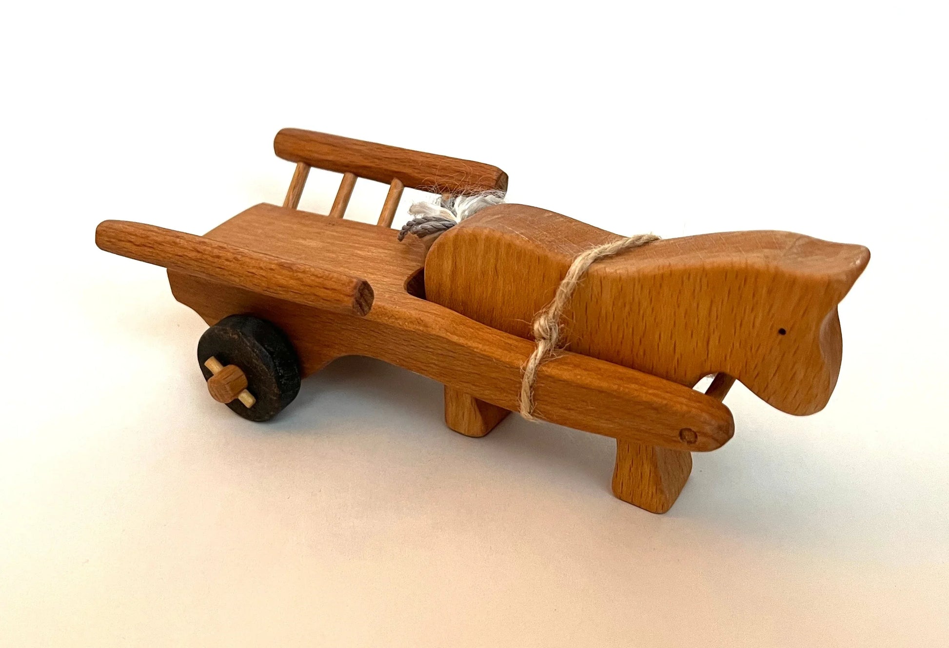 Handcrafted Wooden Horse Carriage Toy for Imaginative Play - ToylandEU