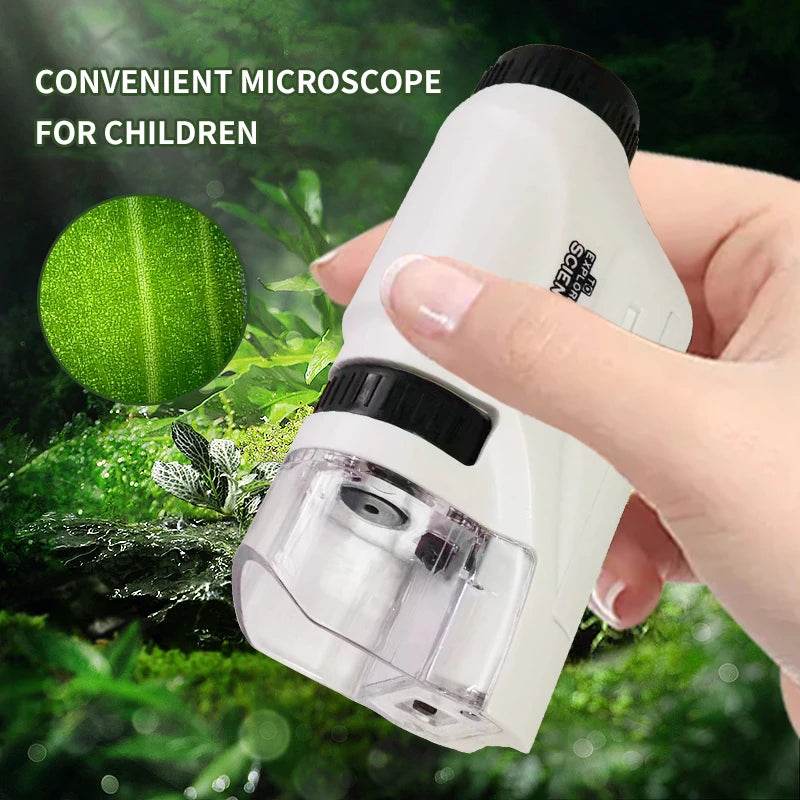 Handheld Microscope Kit Lab LED Light 60X 120X Home School Biology Science Educational Toys for Children Brinquedo STEM Gift - ToylandEU
