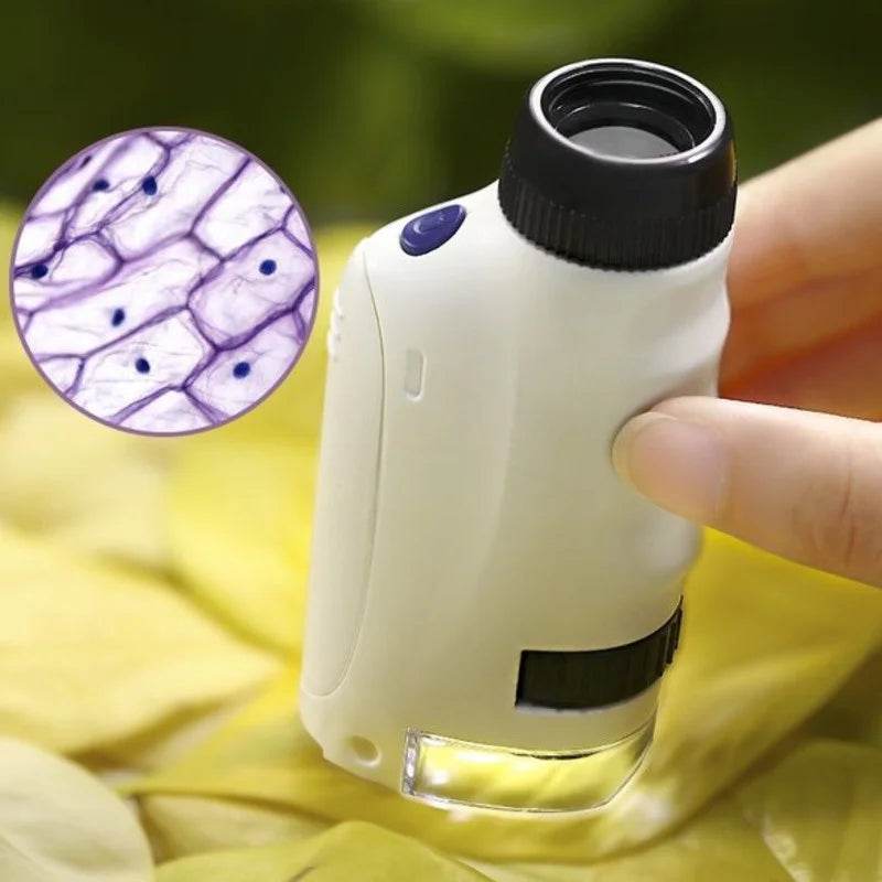 Handheld Microscope Kit Lab LED Light 60X-120X for Kids Biological Science Educational Toys Brinquedo STEM Gift - ToylandEU
