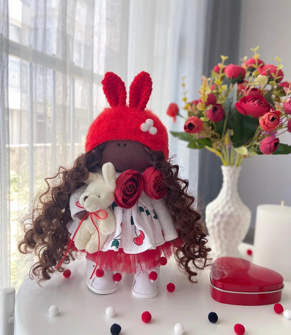 Handmade Cloth Doll Ebony With All Natural Materials - ToylandEU