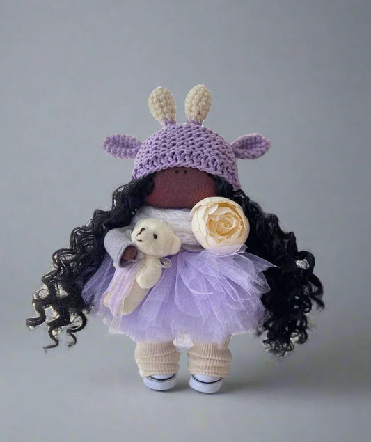 Handmade Cloth Doll Jasmine With All Natural Materials - ToylandEU