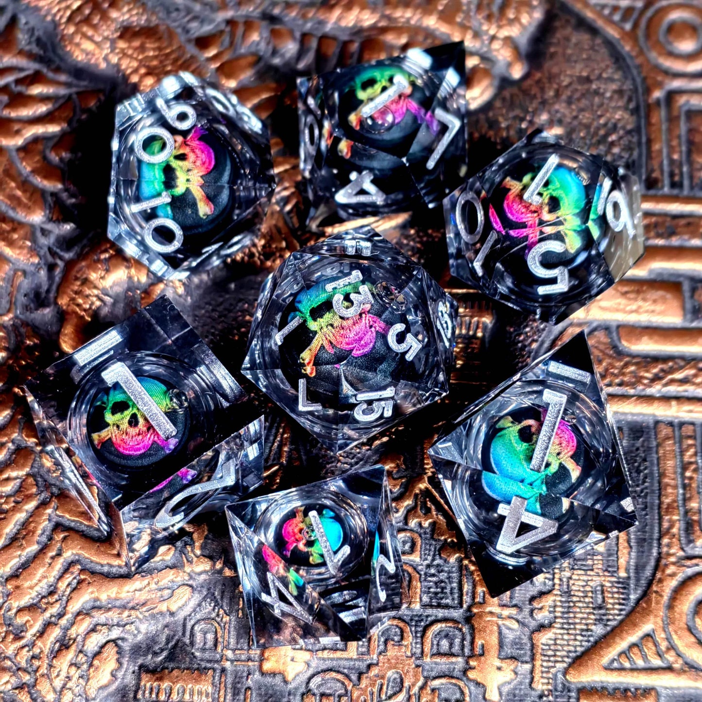 Handmade High-Quality DnD Dice Set with Spinning Dragon Eye Core for Tabletop RPG Enthusiasts - ToylandEU