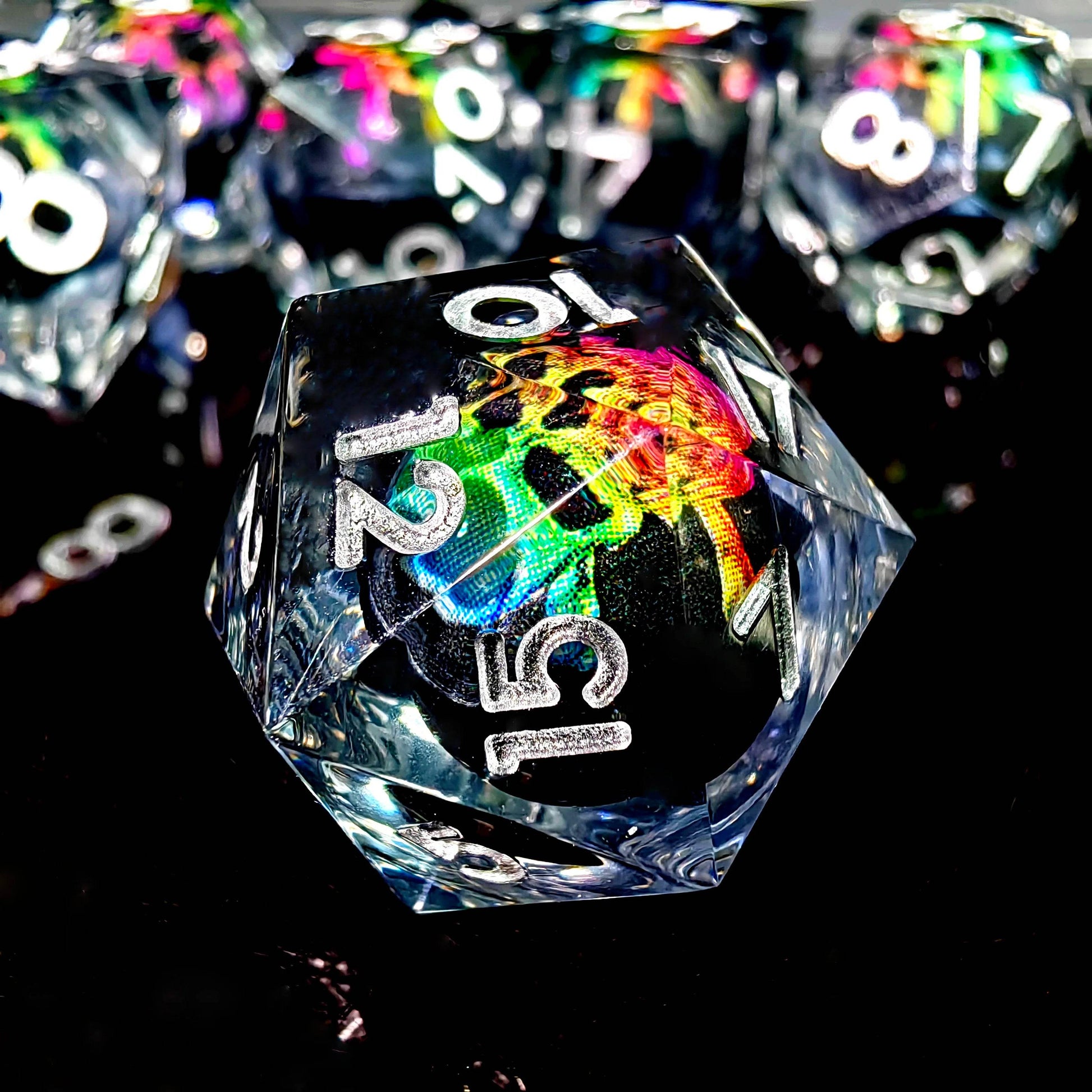 Handmade High-Quality DnD Dice Set with Spinning Dragon Eye Core for Tabletop RPG Enthusiasts - ToylandEU