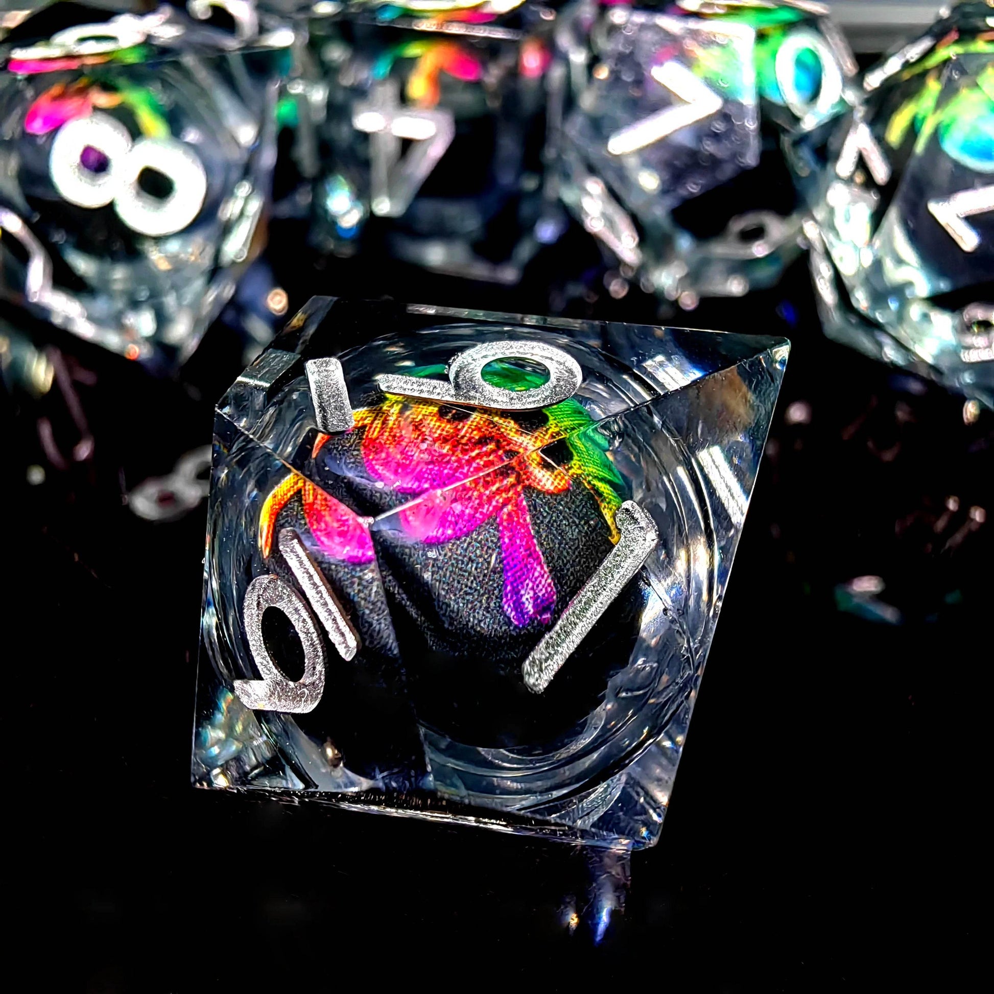 Handmade High-Quality DnD Dice Set with Spinning Dragon Eye Core for Tabletop RPG Enthusiasts - ToylandEU