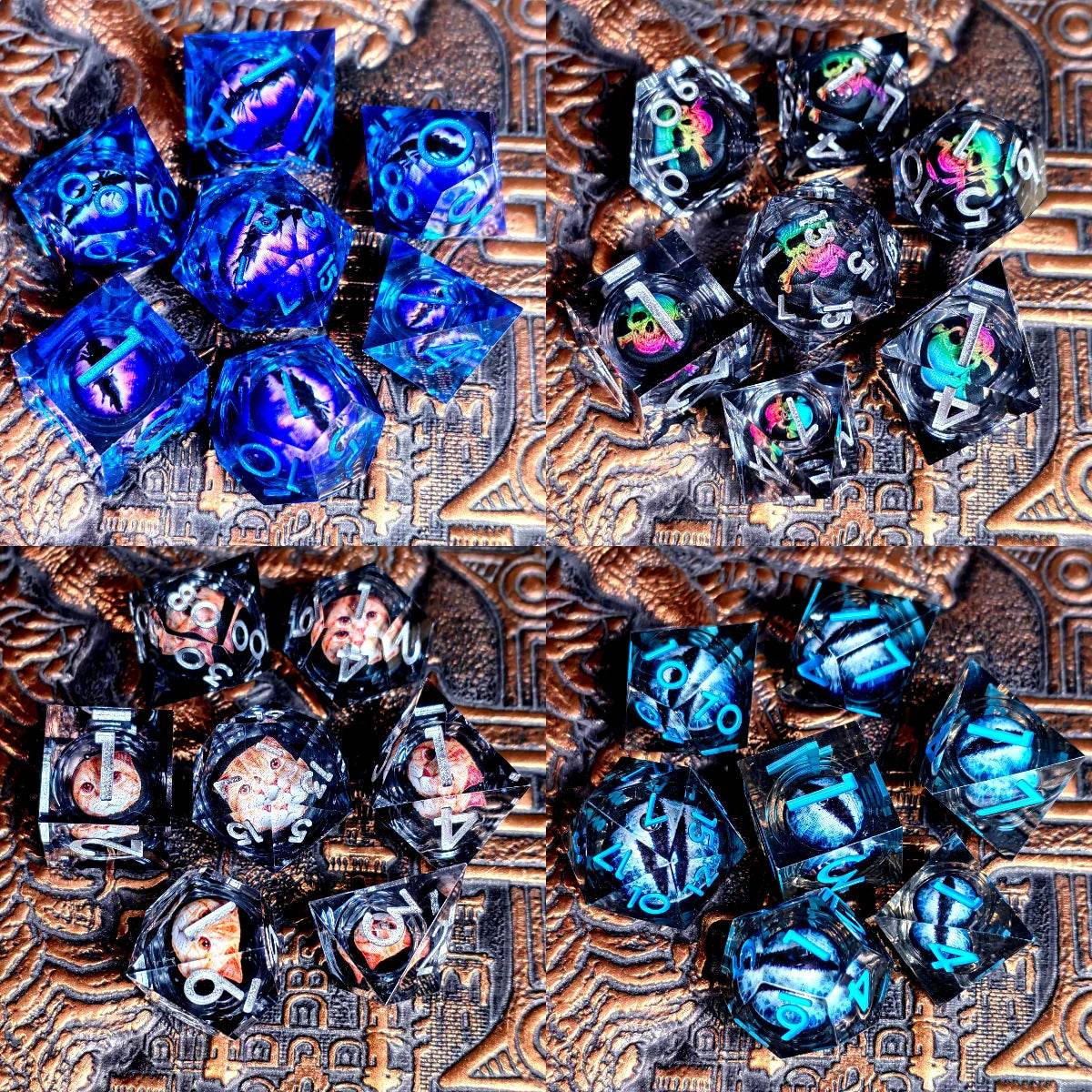 Handmade High-Quality DnD Dice Set with Spinning Dragon Eye Core for Tabletop RPG Enthusiasts - ToylandEU