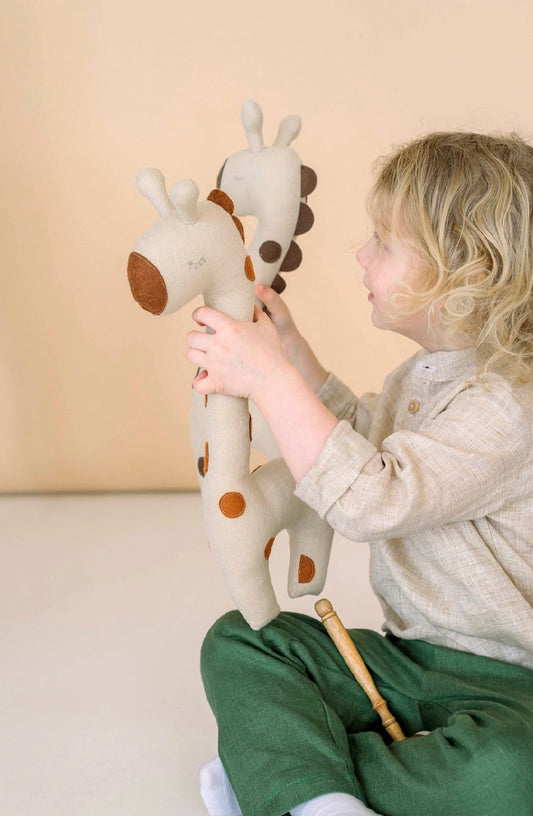 Handmade Plush Giraffe Toy With Soft Natural Materials - ToylandEU