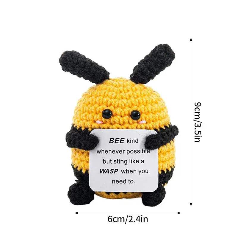 Handmade Positive Energy Crochet Bee Doll For Home Decor Gift - ToylandEU