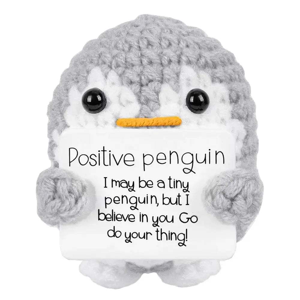 Handmade Positive Energy Knitted Penguin Doll For Home Decor - ToylandEU
