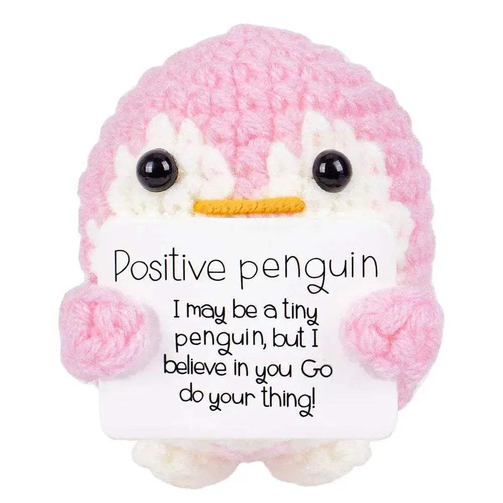 Handmade Positive Energy Knitted Penguin Doll For Home Decor - ToylandEU