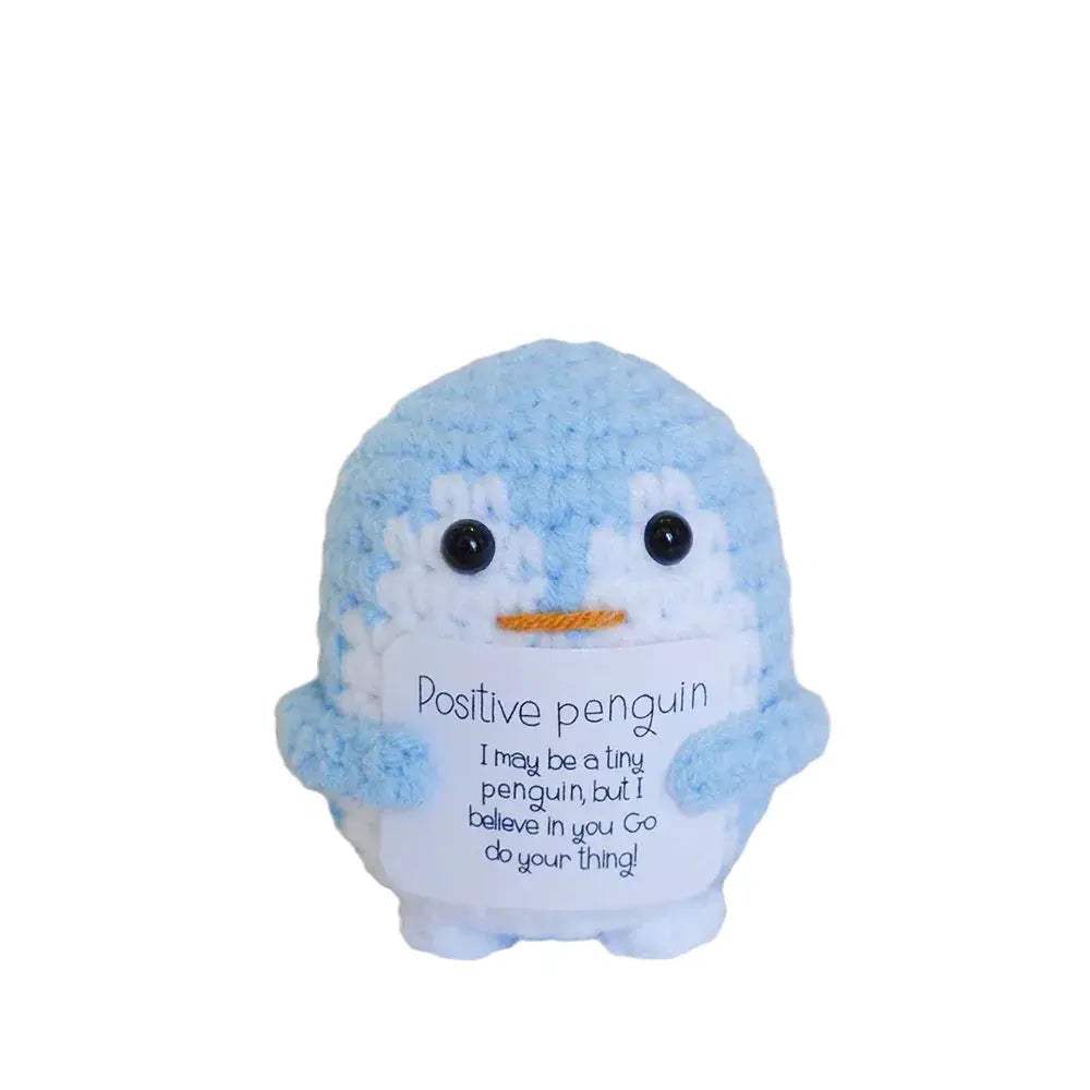 Handmade Positive Energy Knitted Penguin Doll For Home Decor - ToylandEU