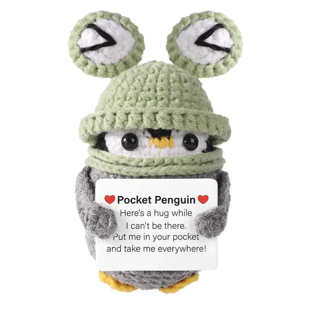 Handmade Positive Energy Knitted Penguin Doll For Home Decor - ToylandEU