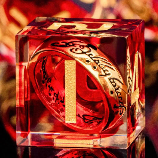  Handmade Resin D20 Dice Set with Red Rings for D&D -  ToylandEU™