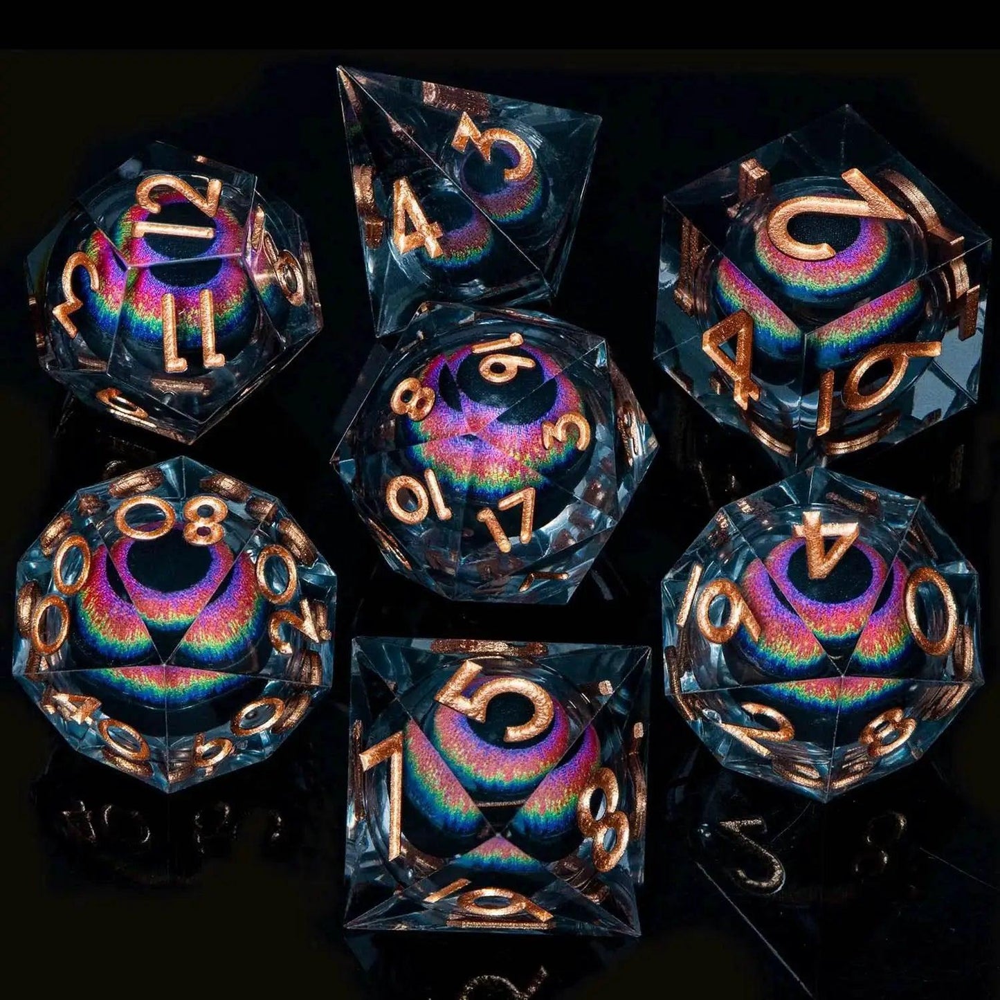  Handmade Resin D20 Dice Set with Red Rings for D&D -  ToylandEU™