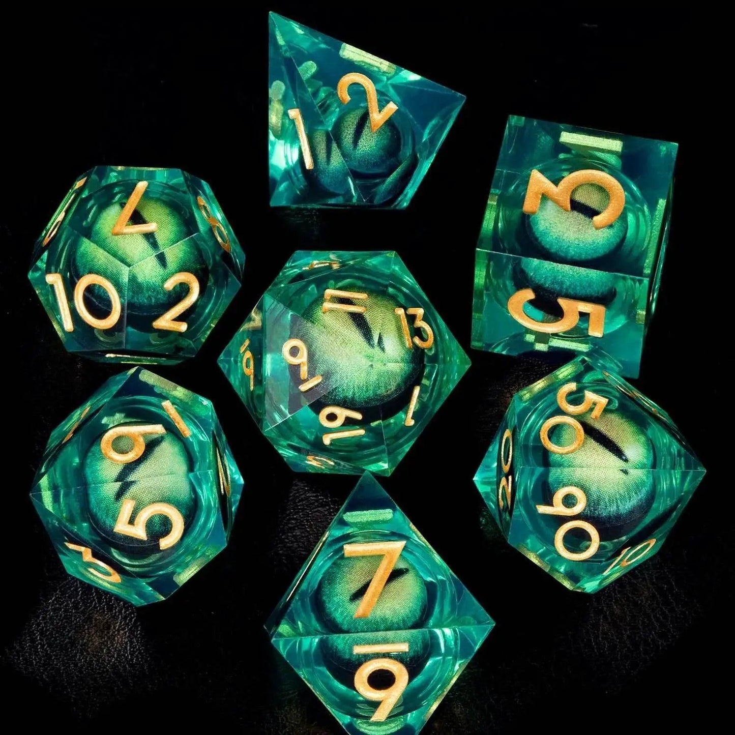  Handmade Resin D20 Dice Set with Red Rings for D&D -  ToylandEU™